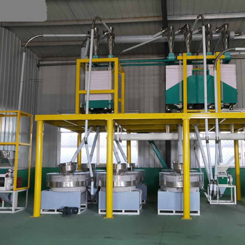 六組高架石磨面粉機 六組高架石磨面粉機